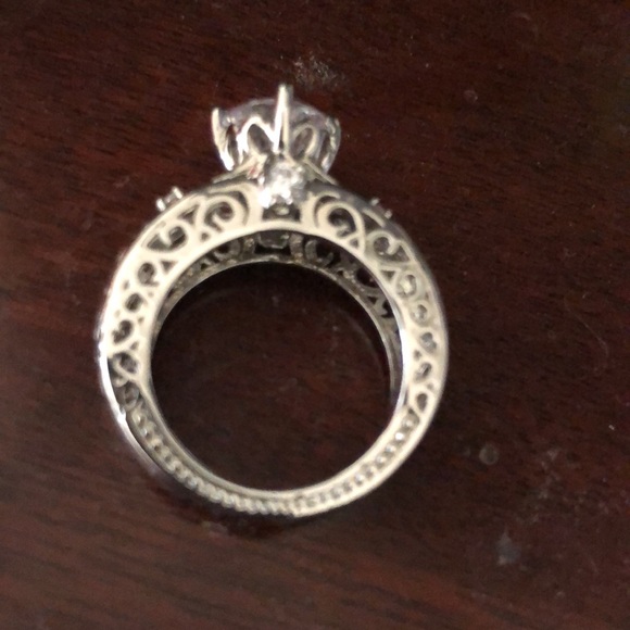 CZ ENGAGEMENT STYLE solitaire ring size 6 - Picture 7 of 13